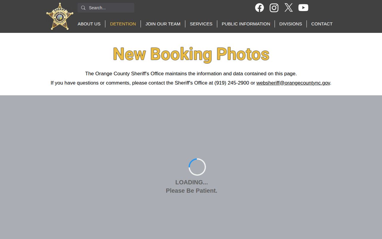 Orange County Sheriff new booking photos official page